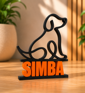 Support prénom personnalisé pour chien