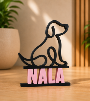 Support prénom personnalisé pour chien